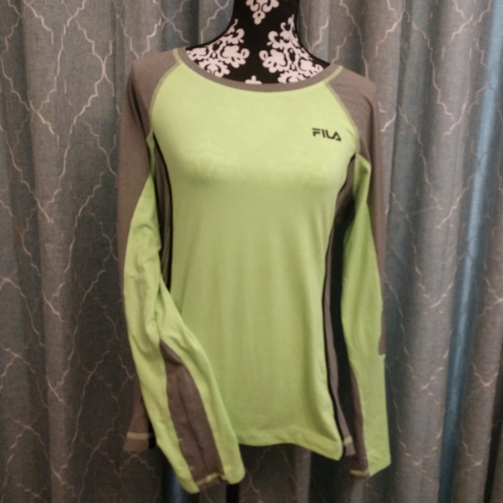 🏃🏼‍♀️FILA SPORT LIME GREEN RUNNING SHIRT